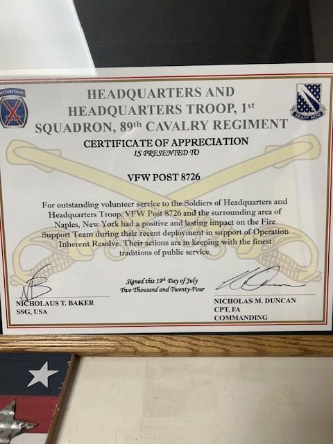 Aux 8726 Adopt-a-Platoon